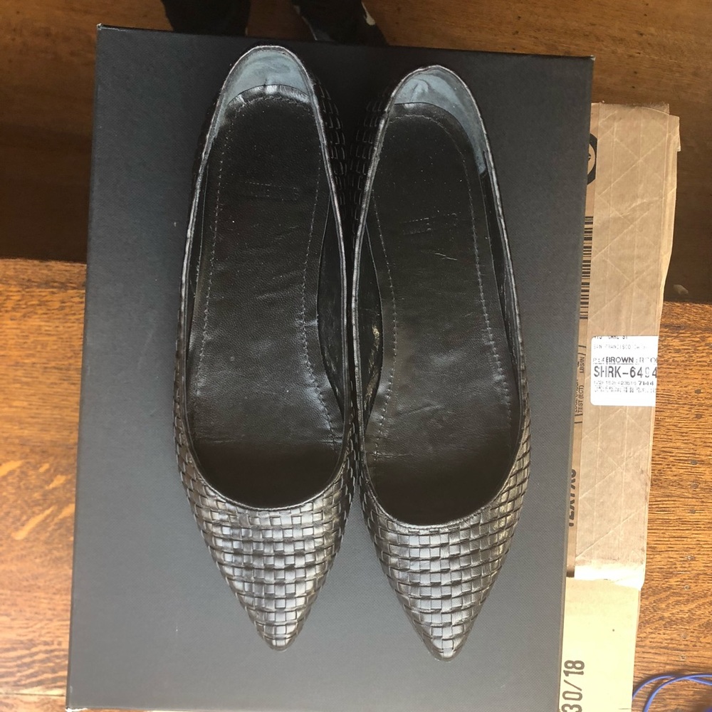 Anine bing woven leather flats black Marant Sandro